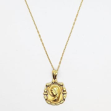 2-delige sieradenset - 18 karaat Geel goud - 45,5 cm