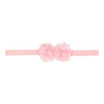 Haarband Bloem - Smal - Tule Stof - Roze, Nieuw