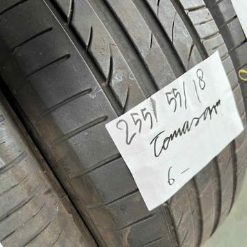 2 x Tomason 255-55-18 Zomerbanden 6mm, 18 inch, Gebruikt, 255 mm, Ophalen of Verzenden