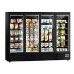 GGM Gastro | Supermarkt-wandkoelmeubel - 2520mm - 4 glazen |, Verzenden, Nieuw