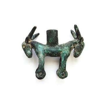 Oud-West-Aziatisch Brons Zeer zeldzame dubbele, Antiek en Kunst