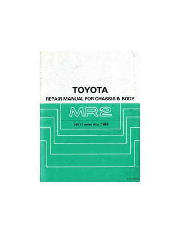 1984 TOYOTA MR2 CHASSIS & CARROSSERIE WERKPLAATSHANDBOEK, Auto diversen, Handleidingen en Instructieboekjes