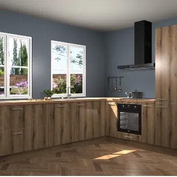 Goud Eiken keuken Konin 65300, Verzenden, Nieuw