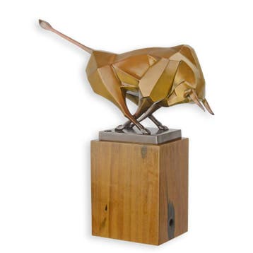 A CUBIST BRONZE SCULPTURE OF A BULL MOUNTED ON WOODEN BASE, Verzenden, Nieuw