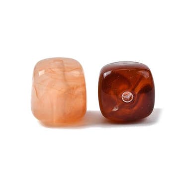10 x Acryl kralen cube two tone opaque 17 x 15,5 x 15,5 m..., Ophalen of Verzenden, Nieuw, Kraal