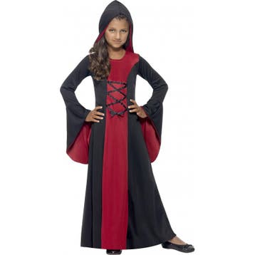 Vampier jurk rood/zwart voor meiden - Halloween kleding ov.., Verzenden, Nieuw
