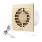 Europlast badkamerventilator 125 mm goud met trekkoord en, Ophalen of Verzenden, Nieuw