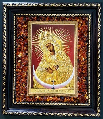 Barnsteen - Unique Amber picture icon Wall decoration - Home