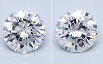 2 pcs Diamant (Natuurlijk) - 1.48 ct - Rond - E - VVS2 -, Nieuw
