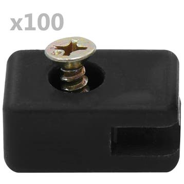 vidaXL Spandraadhouder met schroef 100 sets antraciet, Verzenden, Nieuw