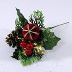 Kerstbijsteker Rood Goud Bal Dennenappel Besjes per stuk, Ophalen of Verzenden, Nieuw
