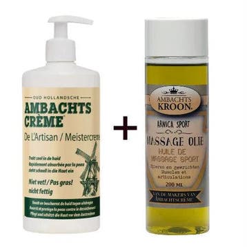 Ambachtscrème 450ml 1x  + 1x Ambachtskroon Arnica Sport, Verzenden, Nieuw