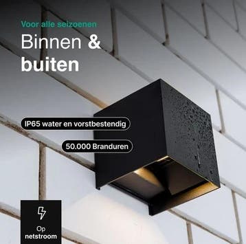 Wandlamp - 4 pack - Werkt op netstroom - 3000K, Verzenden, Zo goed als nieuw