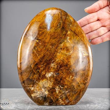 Natuurlijke Golden Healer in rookkwarts – Vrije vorm met een