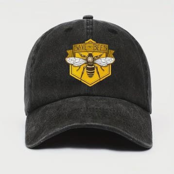 Bee Print Baseball Cap - Verstelbare Casual Pet voor Heren &