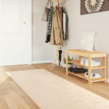vidaXL Vloerkleedloper MARSA Crèmekleurig 80 x 450 cm, Verzenden, Nieuw, Crème