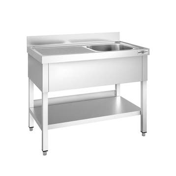 GGM Gastro | RVS spoeltafel PREMIUM - 1200x600mm - met |, Verzenden, Nieuw in verpakking, RVS Meubilair