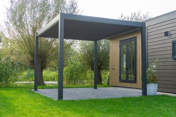 Lamellen overkapping - 3x3 m. - Aluminium - Antraciet - Move, Verzenden, Nieuw