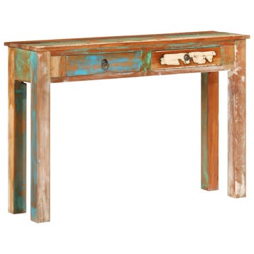 vidaXL Wandtafel 110x30x75 cm massief gerecycled hout, Verzenden, Nieuw, 60 cm of meer