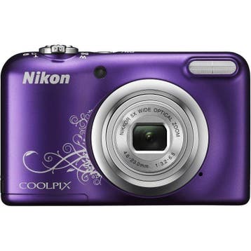 Nikon Coolpix A10 Digitale Compact Camera - Paars/Lineart (I, Verzenden, Zo goed als nieuw