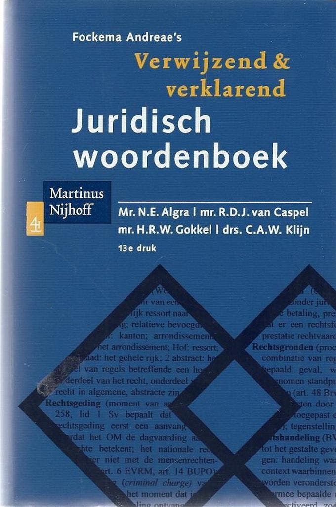 Juridisch woordenboek 9789068905830 N.E. Algra, Boeken, Woordenboeken, Zo goed als nieuw, Verzenden