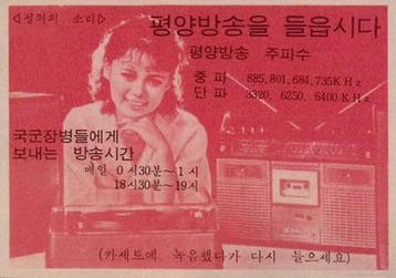 “Pyongyang Broadcasting, de stem van gerechtigheid en pat., Verzenden
