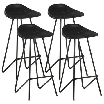 Design Barkrukken zwart leer | 35% Korting | Snel weg, Huis en Inrichting, Barkrukken, 60 tot 90 cm, Ophalen of Verzenden, Zo goed als nieuw