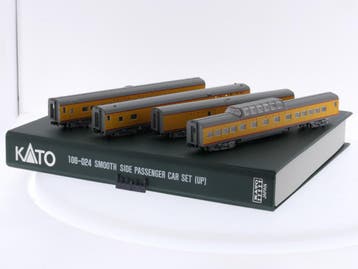 Schaal N Kato #106-024 set van 4 gladde personenwagens va..., Hobby en Vrije tijd, Ophalen of Verzenden, Zo goed als nieuw, Gelijkstroom
