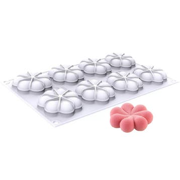 Silikomart Siliconen Bakvorm Bloesem (8x) Ø6,7cm, Hobby en Vrije tijd, Taarten en Cupcakes maken, Verzenden, Nieuw