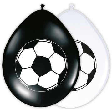 Feestballonnen Voetbal Zwart/Wit (8st), Ophalen of Verzenden, Nieuw