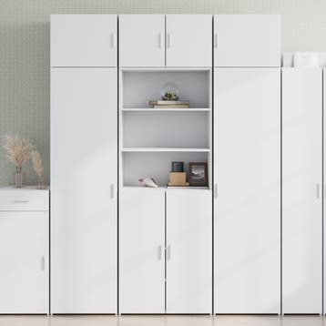 vidaXL buffetkast 70x42,5x185 cm bewerkt hout wit, Minder dan 50 cm, Verzenden, Nieuw, Minder dan 100 cm