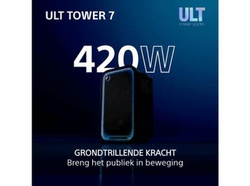 Sony -  Ult Tower 7 Partyspeaker 420 Watt  - Zwart, Audio, Tv en Foto, Verzenden, Nieuw, Overige typen, Sony