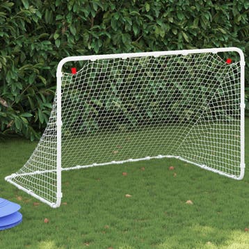 vidaXL Voetbaldoel Wit 122x81x81 cm Staal, Verzenden, Nieuw