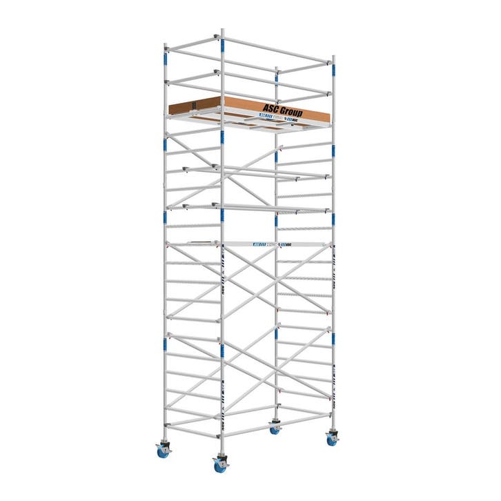 ASC Rolsteiger 135 x 7.2 mtr werkhoogte, Doe-het-zelf en Verbouw, Steigers, Rolsteiger of Kamersteiger, Nieuw, 5 meter of hoger