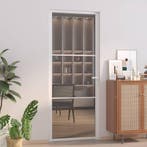 vidaXL Binnendeur 83x201,5 cm ESG-glas en aluminium wit, Verzenden, Nieuw