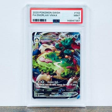 Pokémon Graded card - Snorlax VMAX 142 – Pokémon - PSA 9, Nieuw