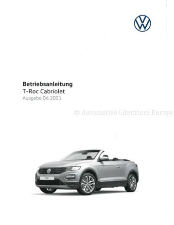2021 VOLKSWAGEN T-ROC CABRIO INSTRUCTIEBOEKJE DUITS, Auto diversen, Handleidingen en Instructieboekjes