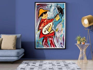 Luc Mora - Miss abstract guitare - XXL, Antiek en Kunst