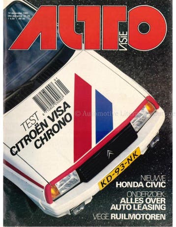 1983 AUTOVISIE MAGAZINE 25 NEDERLANDS, Nieuw, Author