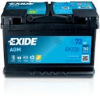 Exide 72AH Accu (EK720) Batterij 760A AGM (Start Stop) 12..., Ophalen of Verzenden, Nieuw