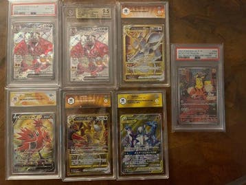 Pokémon - 8 Graded card - Charizard, Detective Pikachu PSA, Nieuw