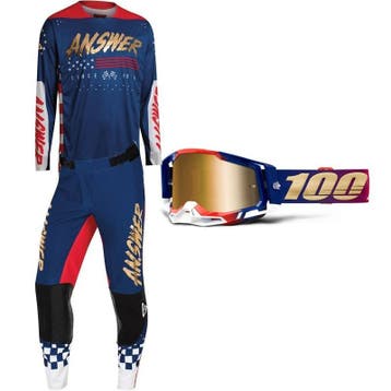 Crosskleding set Answer MAAT 28 / S / M  + GRATIS CROSSBRIL, Motoren, Kleding | Motorkleding, Verzenden, Nieuw met kaartje, Motorcrosskleding