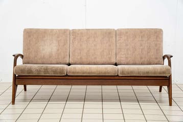 De Ster Gelderland Mid-Century Teakhouten Zitbank, Huis en Inrichting, Banken | Bankstellen, Ophalen of Verzenden, Nieuw