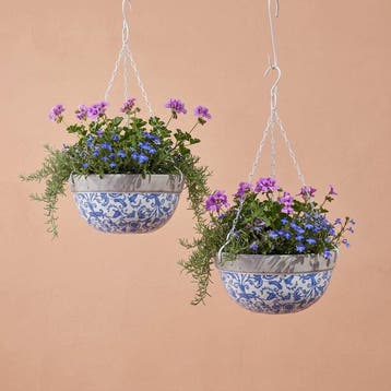 Bloempot (2) - Keramiek - Twee manden