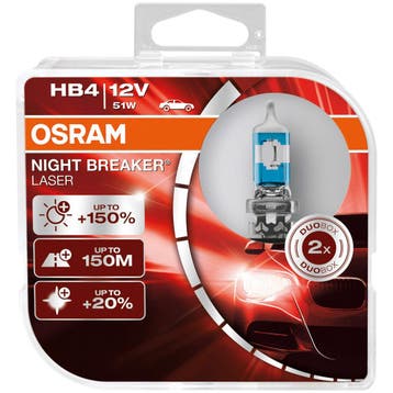 Osram HB4 Night Breaker Laser +150% 9006NL Autolampen, Verzenden, Nieuw