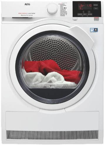AEG T8DB84GW - Warmtepompdroger - 8 kg - AbsoluteCare &, Ophalen of Verzenden, Zo goed als nieuw, Voorlader, 85 tot 90 cm