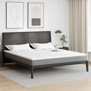 vidaXL Traagschuimmatras topper 180 x 200 cm Thick Stof-100%, Huis en Inrichting, Slaapkamer | Beddengoed, Verzenden, Nieuw, Wit