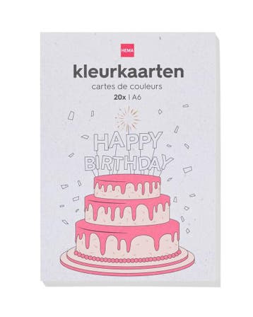 HEMA Kleurkaarten A6 - 20 stuks, Verzenden, Nieuw