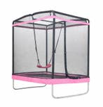 Kindertrampoline 126x193cm | Roze | Nieuw | Beperkte Voor..., Kinderen en Baby's, Speelgoed | Buiten | Trampolines, Ophalen of Verzenden