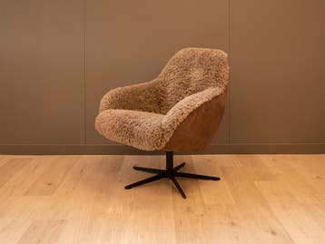 Fauteuil Ilona Laag DS Meubel met hoge showroommodel korting, Verzenden, Minder dan 75 cm, Leer, Nieuw
